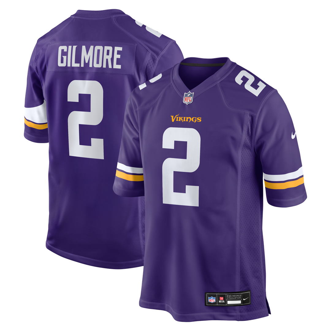 Minnesota Vikings Stephon Gilmore Purple Game Jersey product image 1, provided for visual reference and product detail review