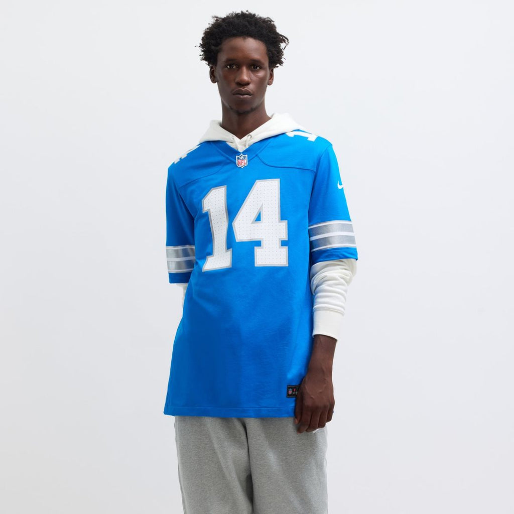 Detroit Lions Amon-Ra St. Brown Blue Game Jersey product image 14, provided for visual reference and product detail review