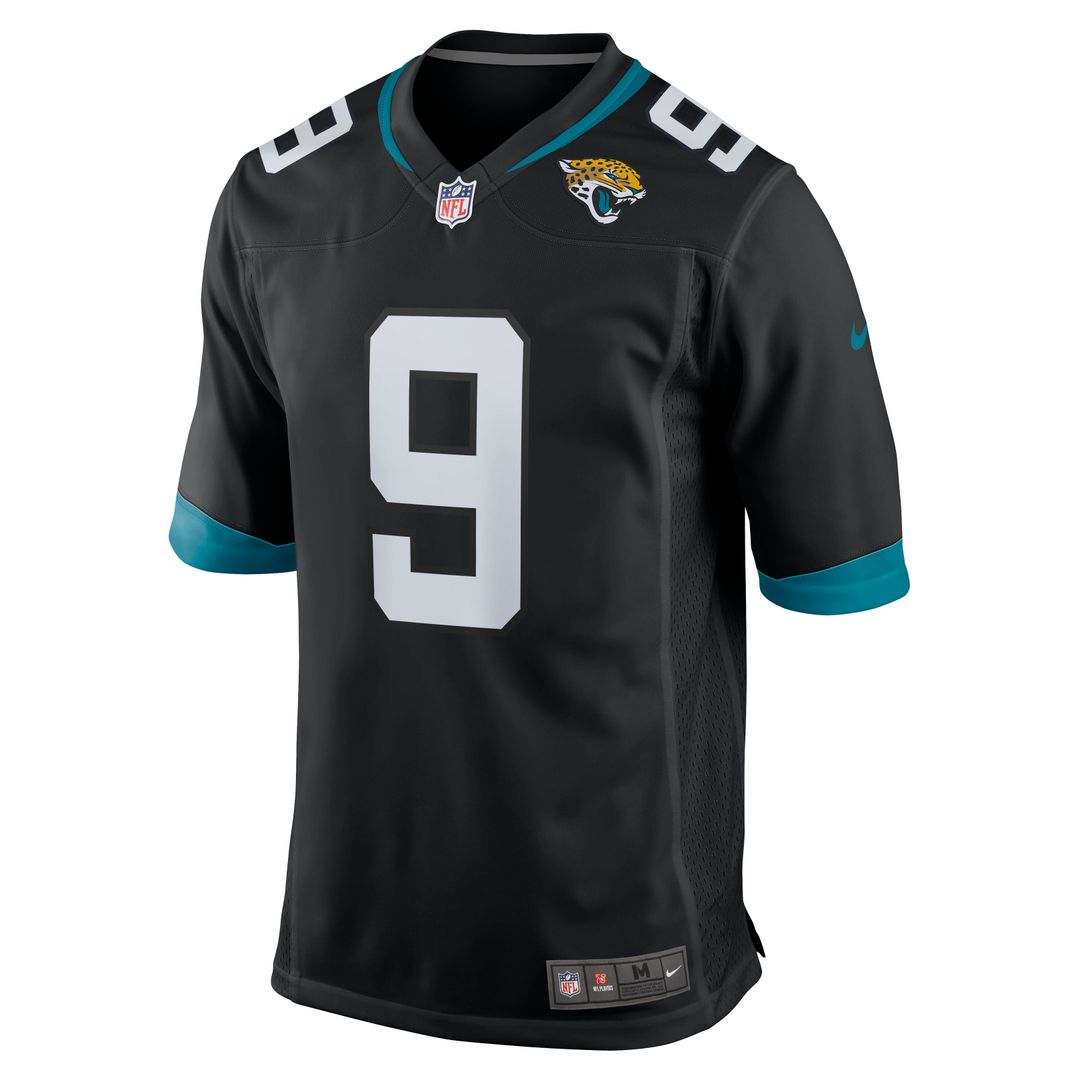 Jacksonville Jaguars Logan Cooke Black Game Jersey product image 8, provided for visual reference and product detail review