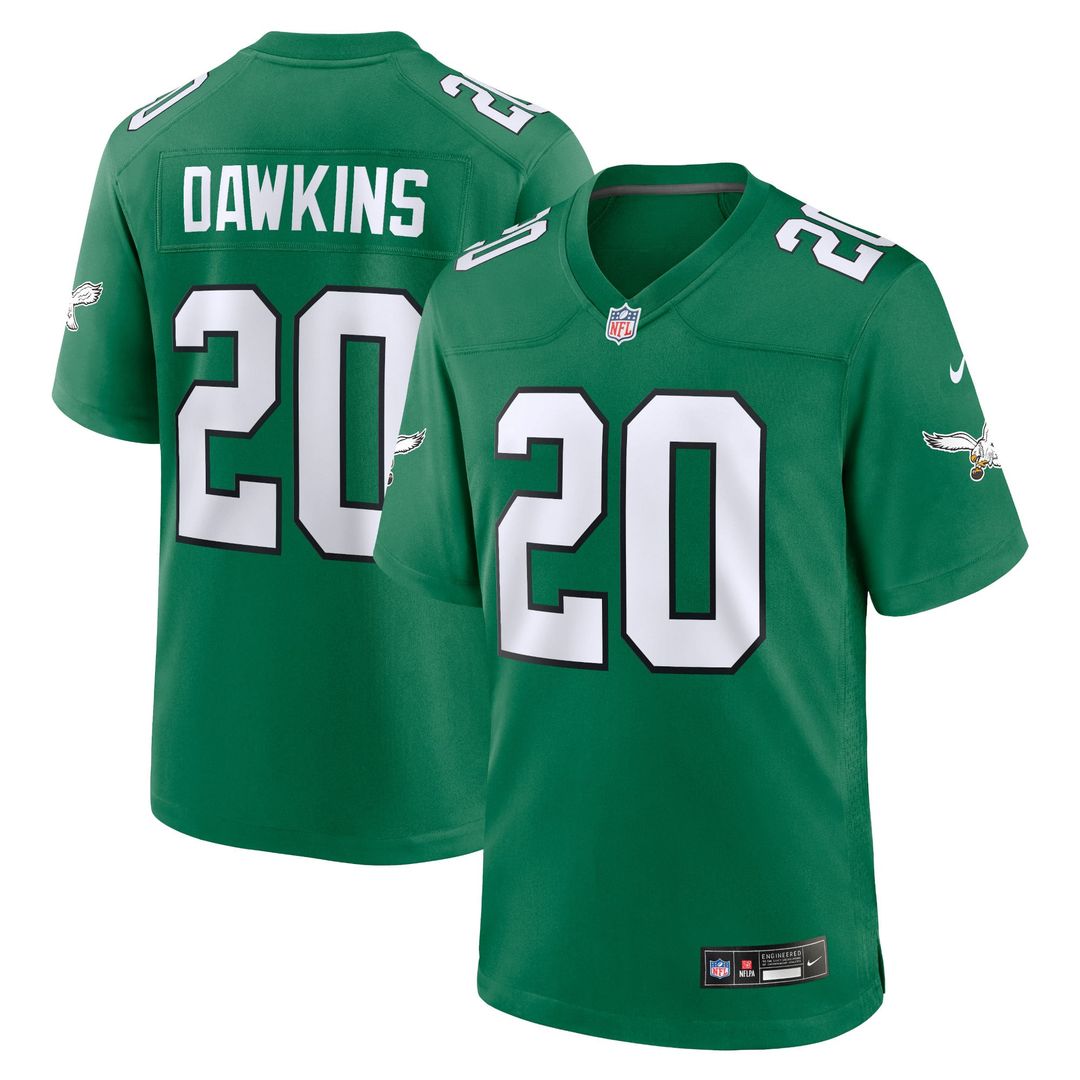 Philadelphia Eagles Brian Dawkins Kelly Green Alternate Retired Player Game Jersey product image 1, provided for visual
