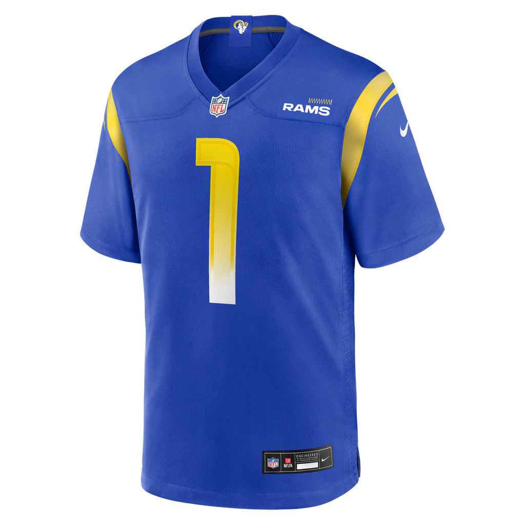 Los Angeles Rams Emmanuel Forbes Jr. Royal Team Game Jersey product image 2, provided for visual reference and product