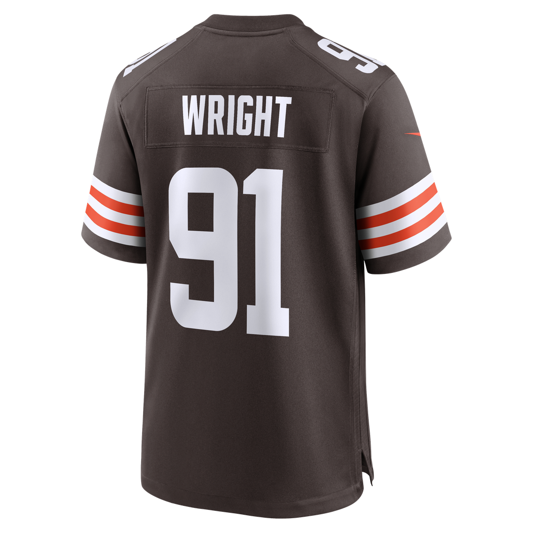 Cleveland Browns Alex Wright Brown Team Game Jersey product image 3, provided for visual reference and product detail review