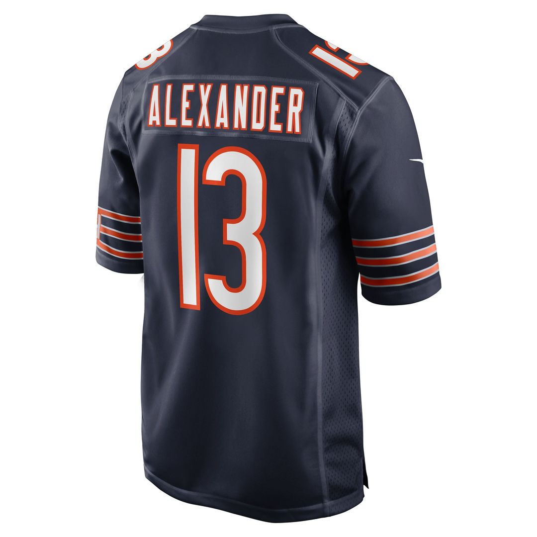 Chicago Bears Maurice Alexander Navy Team Game Jersey product image 3, provided for visual reference and product detail