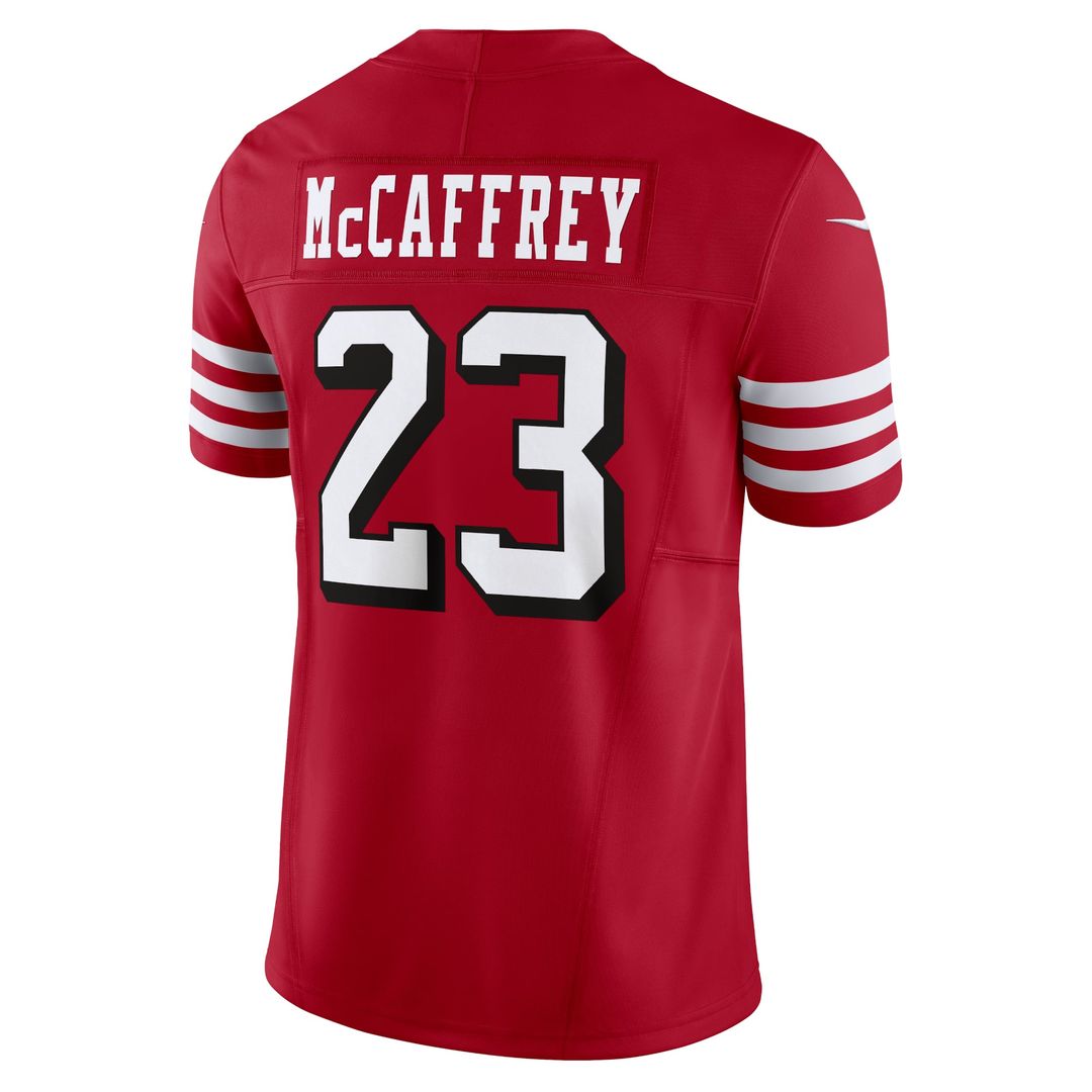 San Francisco 49ers Christian McCaffrey Scarlet Vapor F.U.S.E. Limited Jersey product image 3, provided for visual reference