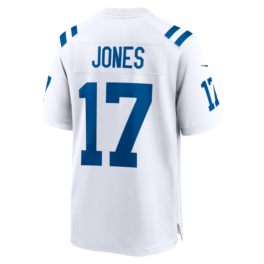 Indianapolis Colts Daniel Jones White Game Jersey product image 3, provided for visual reference and product detail review
