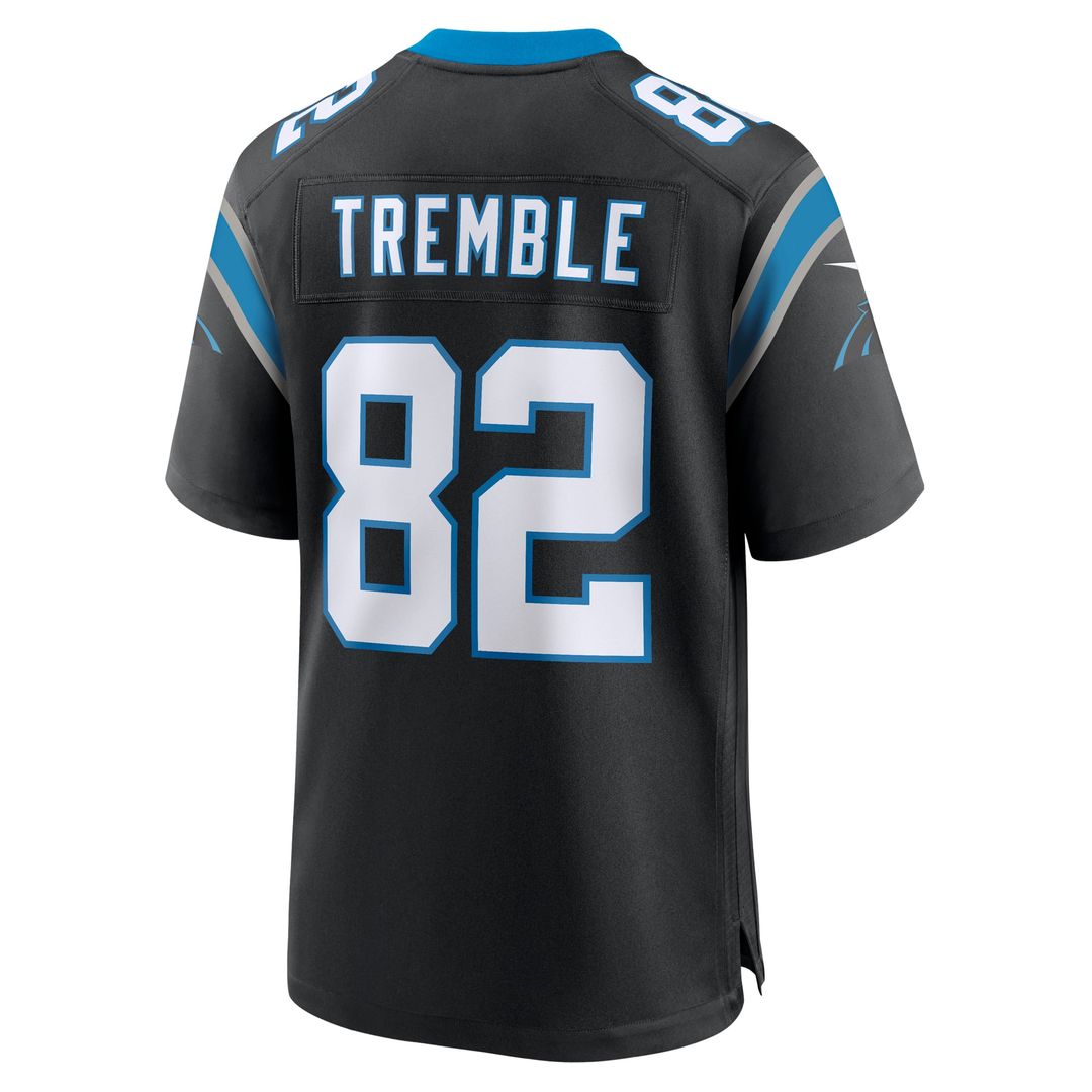Carolina Panthers Tommy Tremble Black Team Game Jersey product image 3, provided for visual reference and product detail