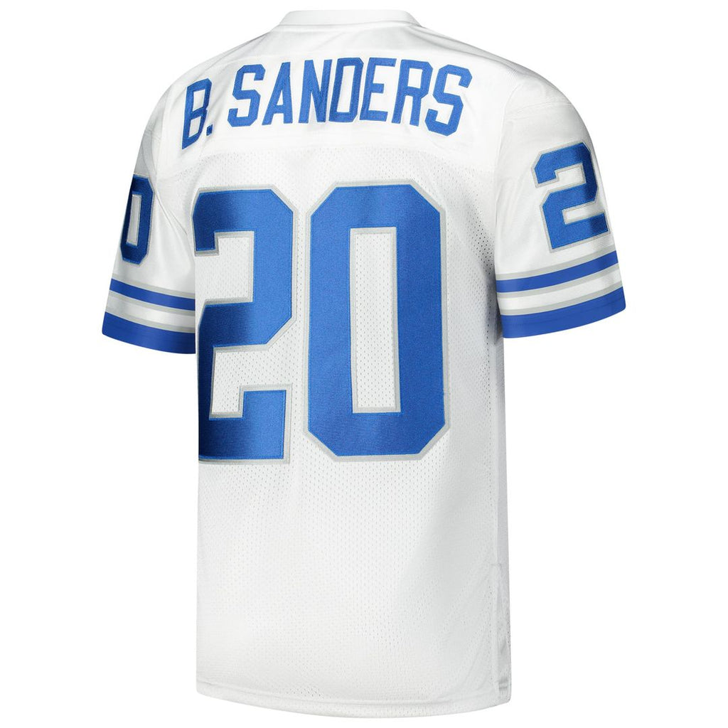 Detroit Lions 1994 Barry Sanders White Authentic Throwback Retired Player Jersey product image 3, provided for visual