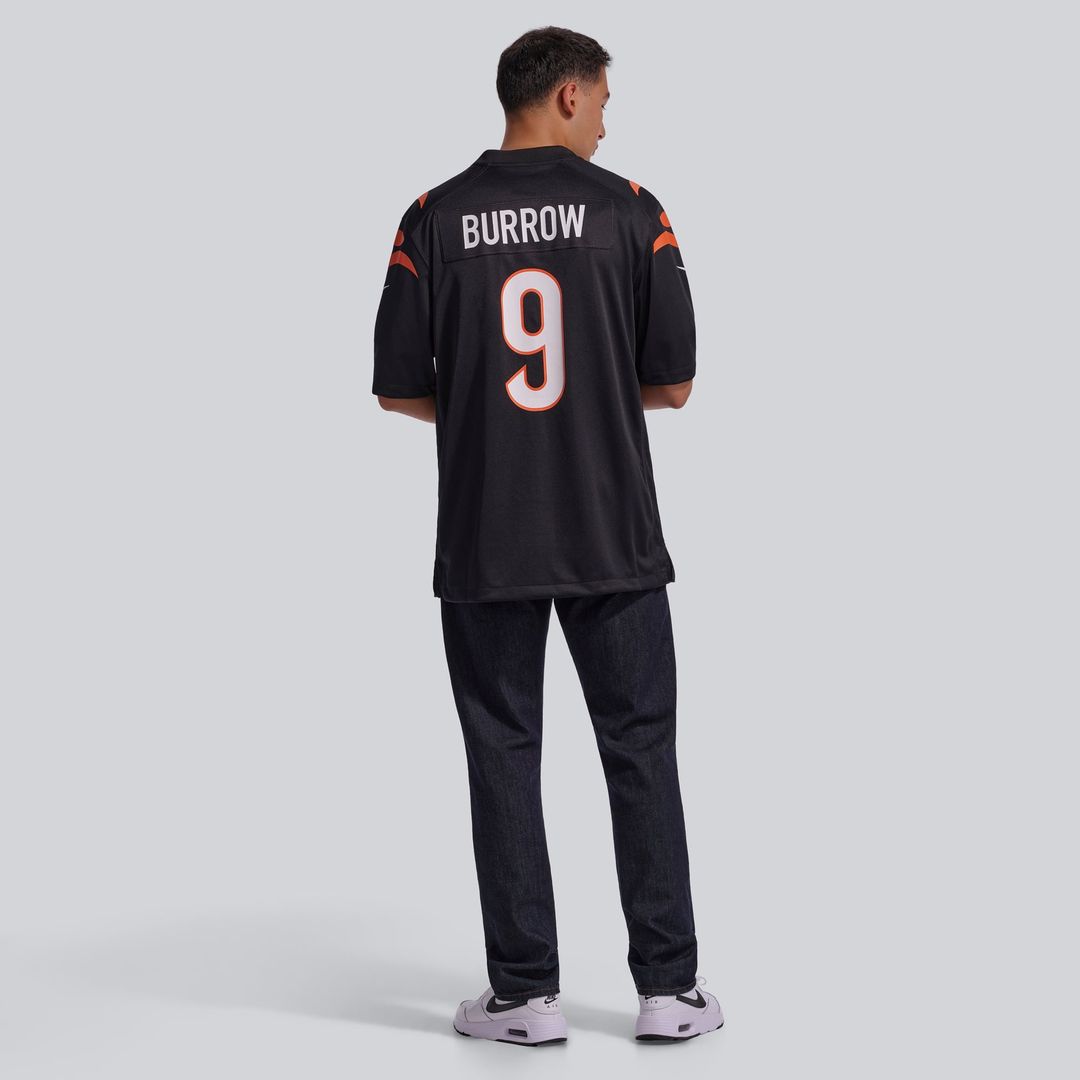 Cincinnati Bengals Joe Burrow Black Player Game Jersey product image 19, provided for visual reference and product detail