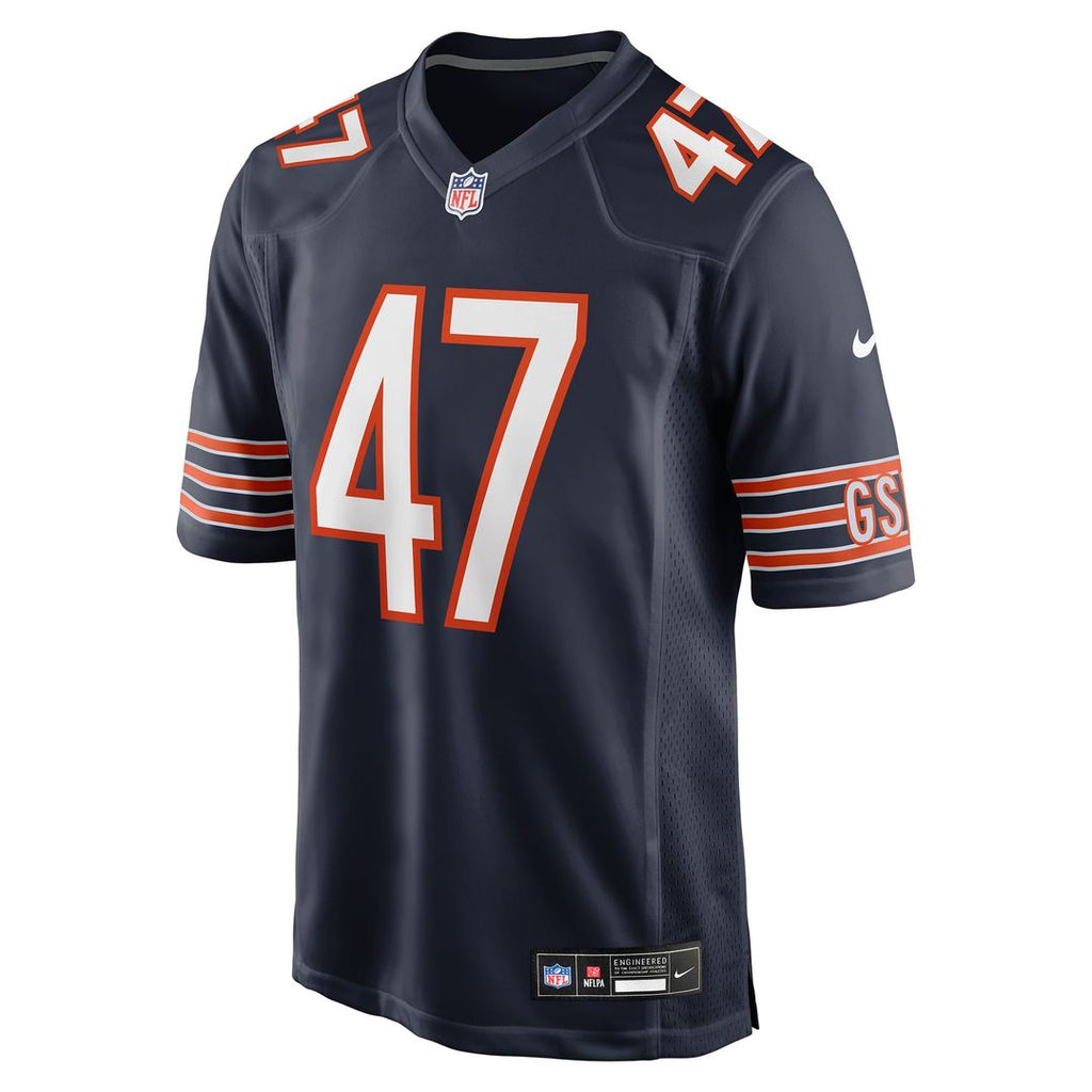 Chicago Bears Ruben Hyppolite II Navy Team Game Jersey product image 2, provided for visual reference and product detail