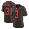 Cleveland Browns Jerry Jeudy Brown Alpha Dawg Game Jersey product image 1, provided for visual reference and product detail