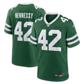 New York Jets Thomas Hennessy Legacy Green Team Game Jersey product image 1, provided for visual reference and product