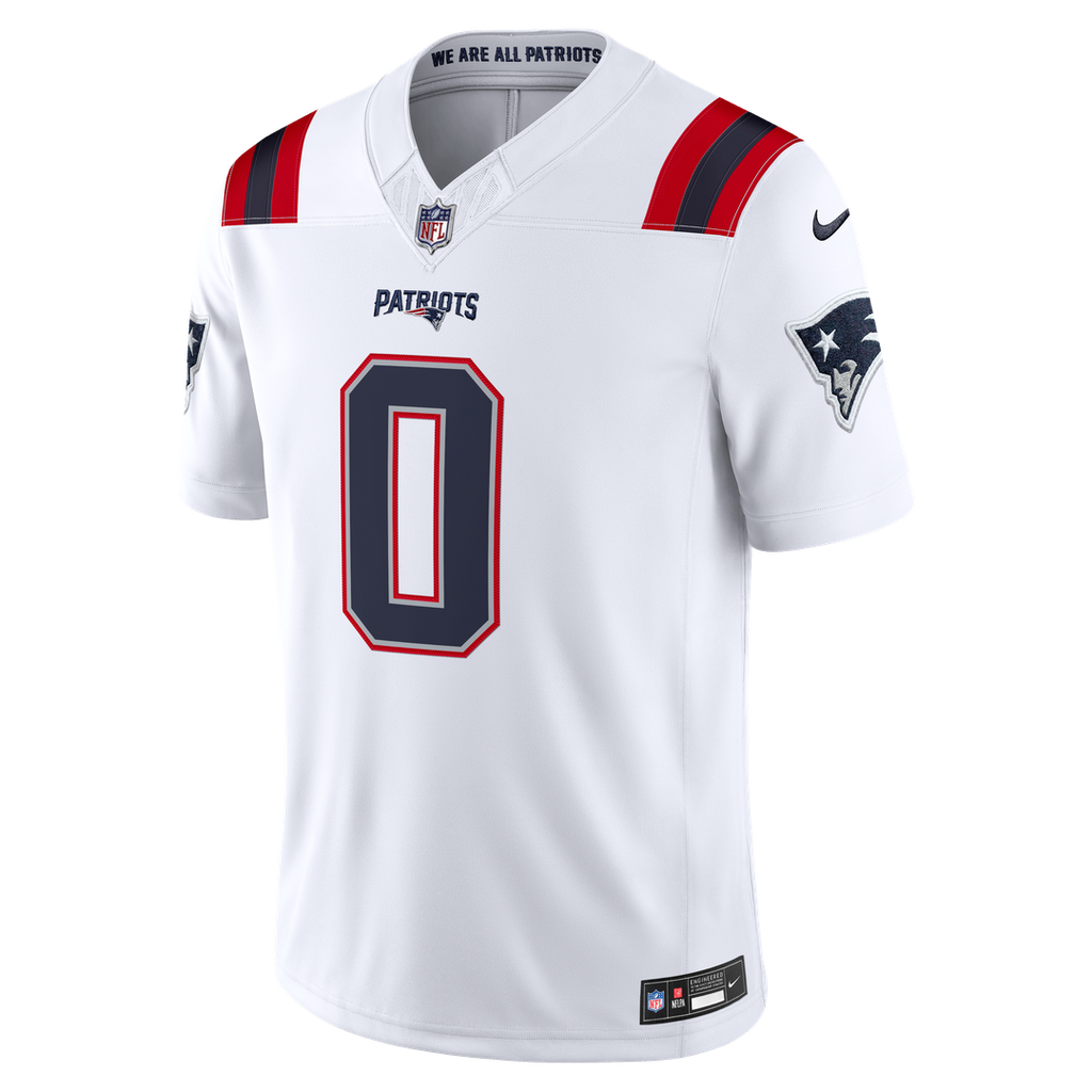New England Patriots Christian Gonzalez Navy Team Vapor F.U.S.E. Stitched Limited Jersey product image 11, provided for
