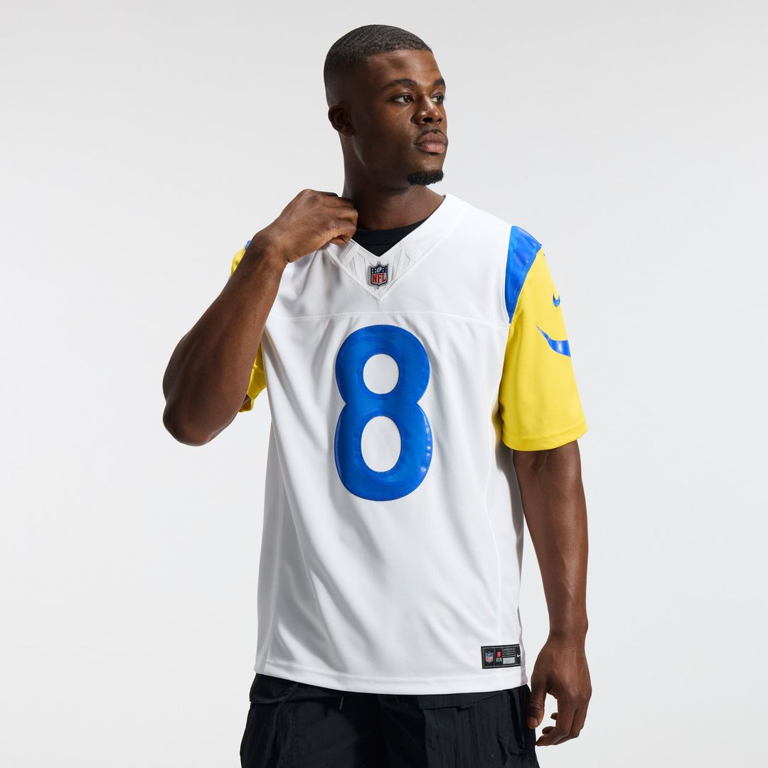Los Angeles Rams Jared Verse White Vapor F.U.S.E. Stitched Limited Jersey product image 2, provided for visual reference and