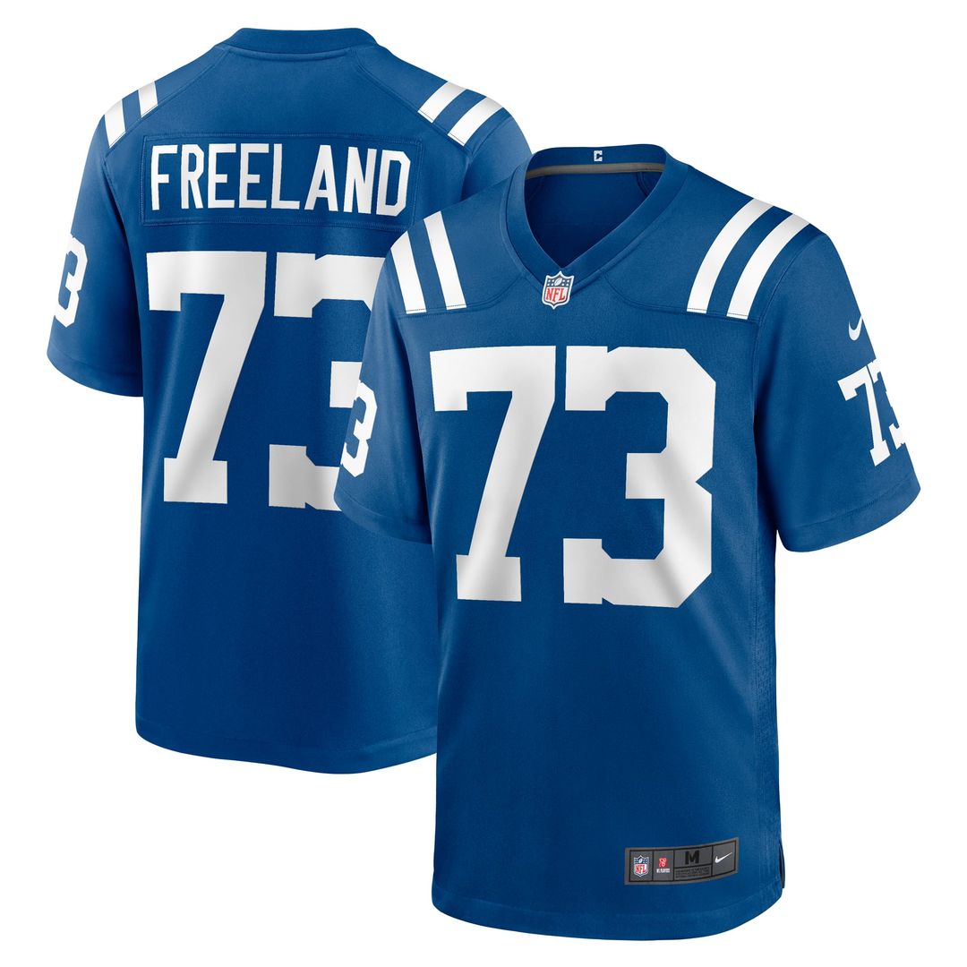 Indianapolis Colts Blake Freeland Royal Team Game Jersey product image 1, provided for visual reference and product detail