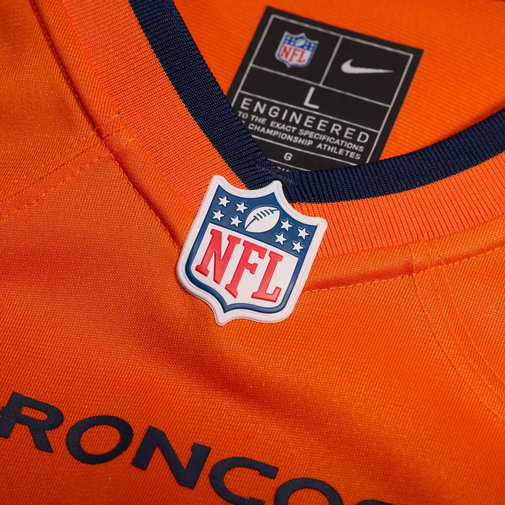 Denver Broncos Ben Powers Orange Team Game Jersey product image 4, provided for visual reference and product detail review