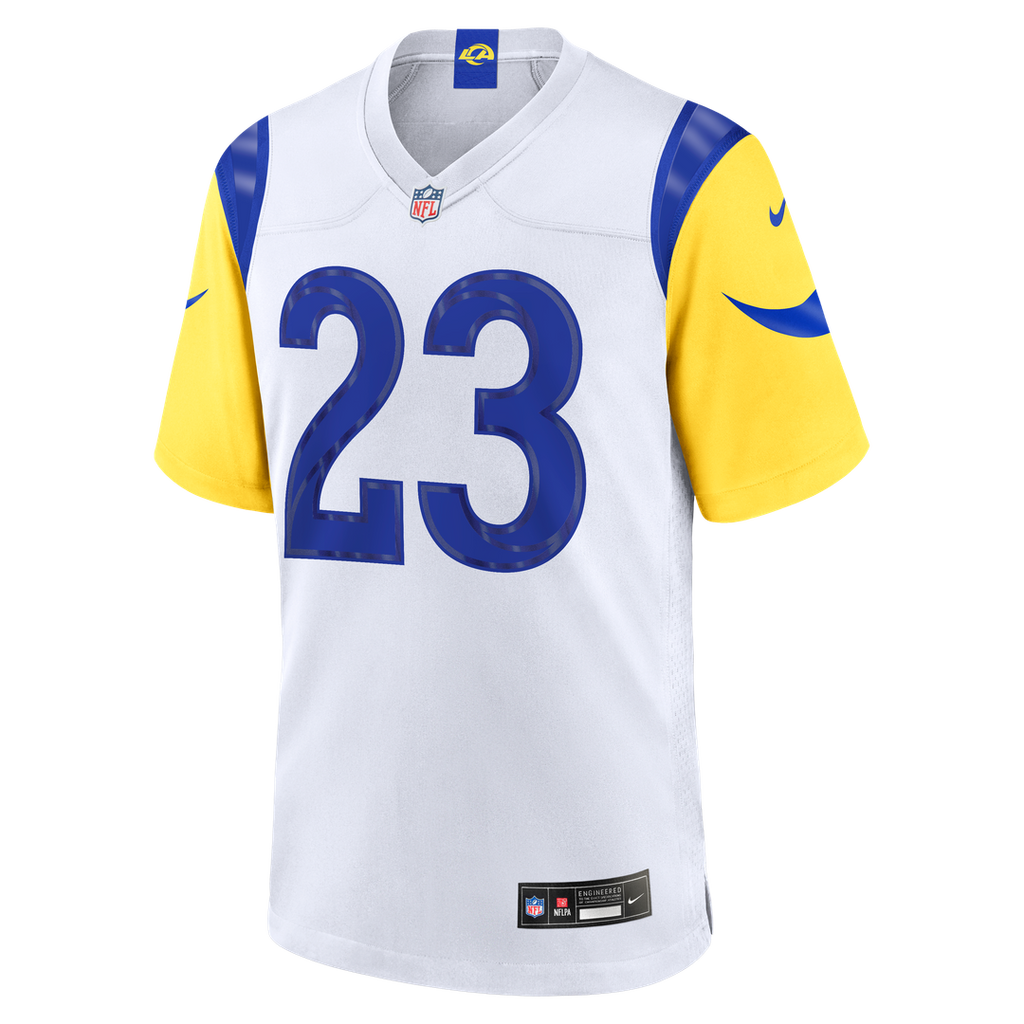 Los Angeles Rams Kyren Williams White White Game Player Jersey product image 2, provided for visual reference and product
