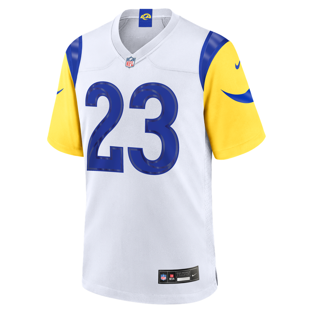 Los Angeles Rams Kyren Williams White White Game Player Jersey product image 2, provided for visual reference and product
