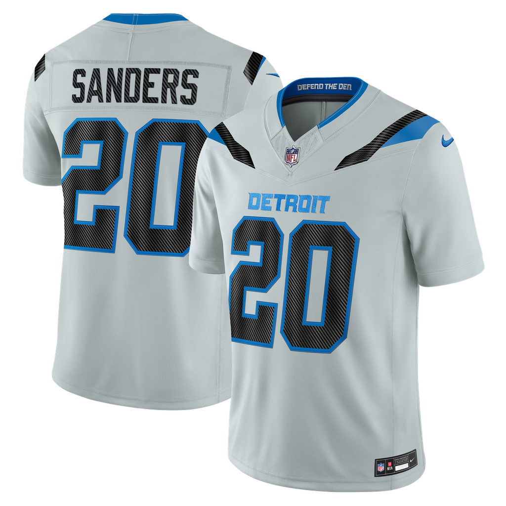 Detroit Lions Barry Sanders Silver 2026 Rivalries Collection Stitched Limited Jersey product image 1, provided for visual