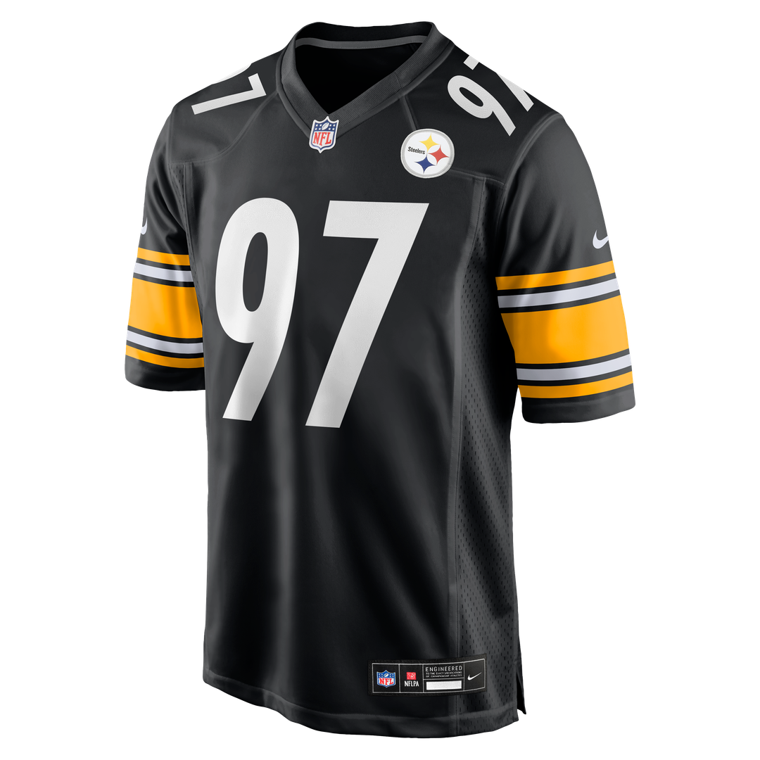 Pittsburgh Steelers Cameron Heyward Black Game Jersey product image 2, provided for visual reference and product detail