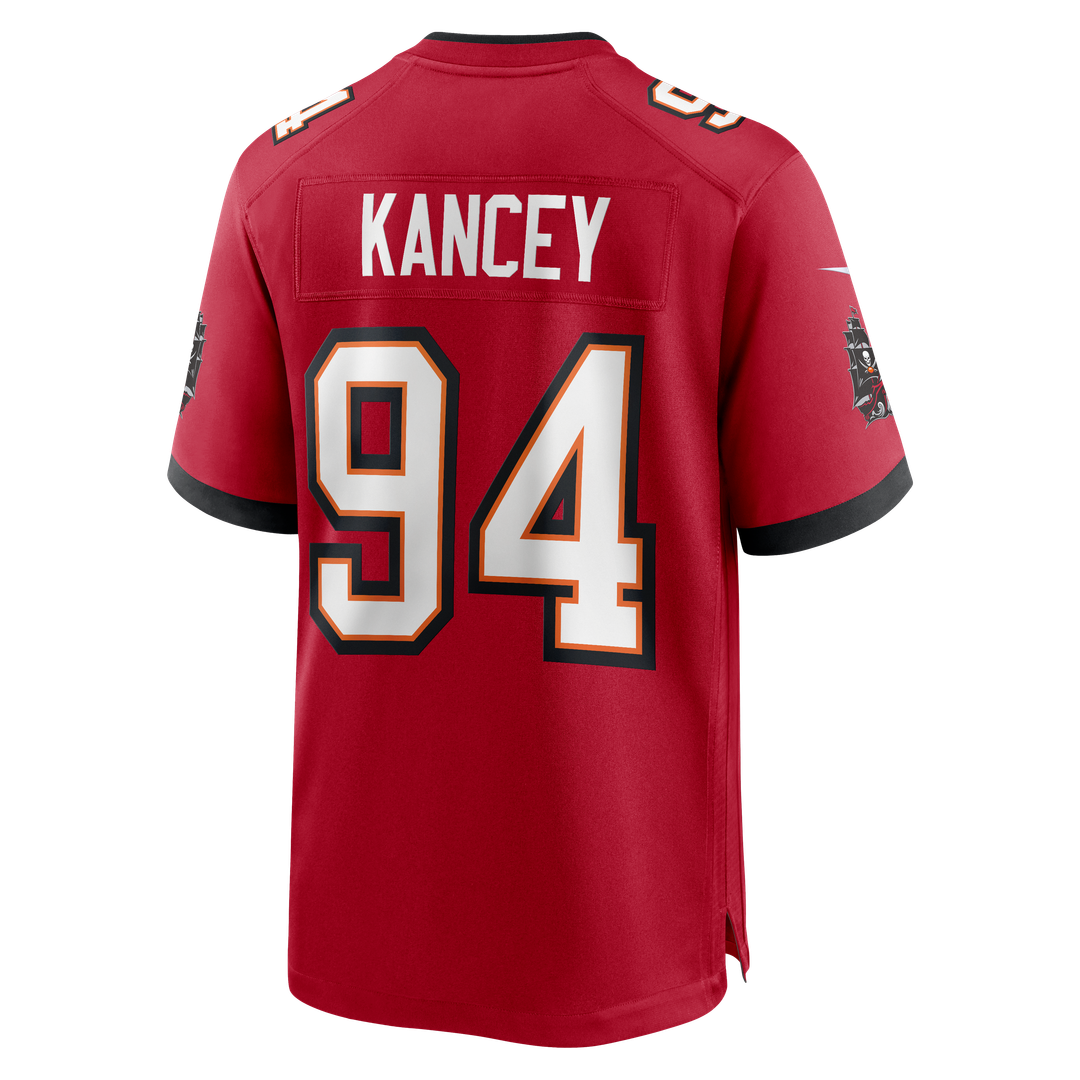 Tampa Bay Buccaneers Calijah Kancey Red Game Jersey product image 3, provided for visual reference and product detail review