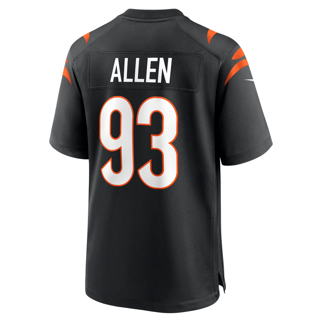 Cincinnati Bengals Jonathan Allen Black Team Game Jersey product image 3, provided for visual reference and product detail