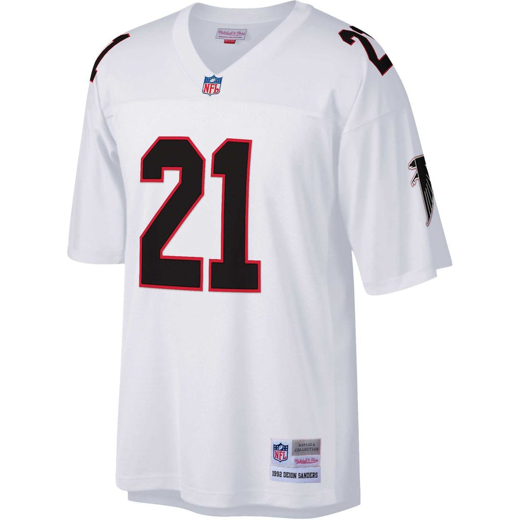 Atlanta Falcons Deion Sanders White Big & Tall 1992 Retired Player Replica Jersey product image 5, provided for visual