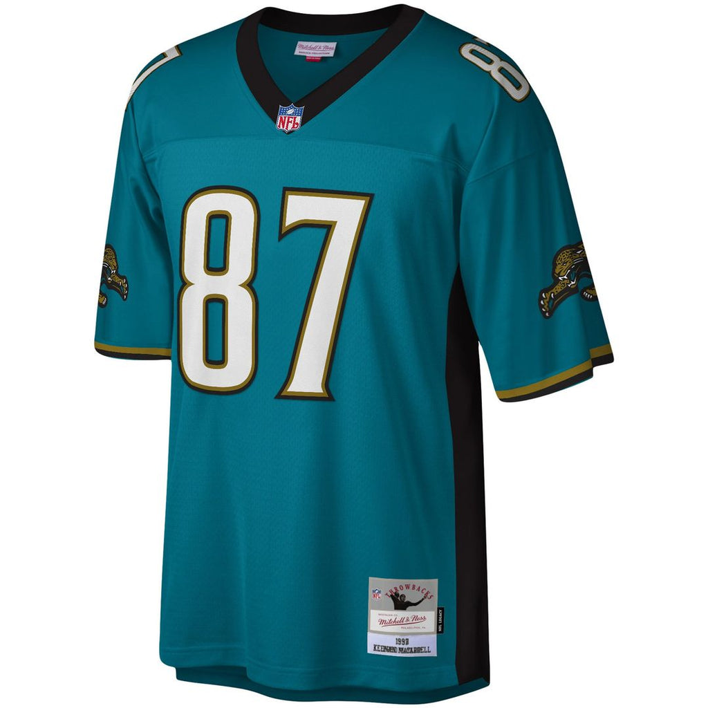 Jacksonville Jaguars Keenan McCardell Teal Legacy Replica Jersey product image 2, provided for visual reference and product