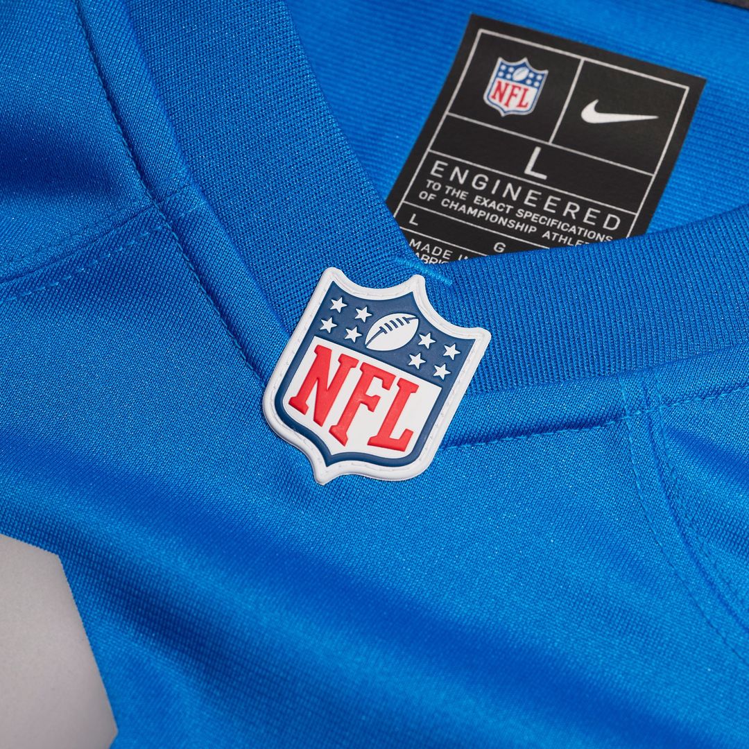 Detroit Lions Penei Sewell Blue Alternate Game Jersey product image 4, provided for visual reference and product detail