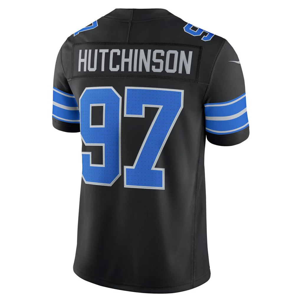 Detroit Lions Aidan Hutchinson Blue Team Vapor F.U.S.E. Stitched Limited Jersey product image 9, provided for visual
