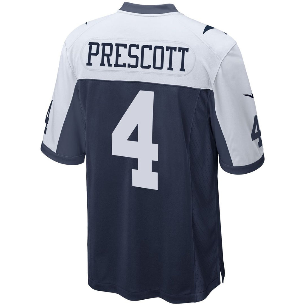 Dallas Cowboys Dak Prescott Navy Alternate Game Team Jersey product image 3, provided for visual reference and product