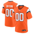 Denver Broncos Tyler Onyedim Orange Game Jersey product image 1, provided for visual reference and product detail review