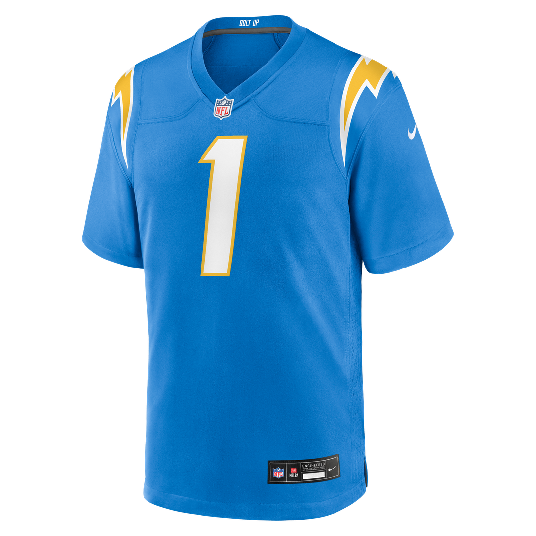 Los Angeles Chargers Quentin Johnston Navy Alternate Super Chargers Game Player Jersey product image 8, provided for visual