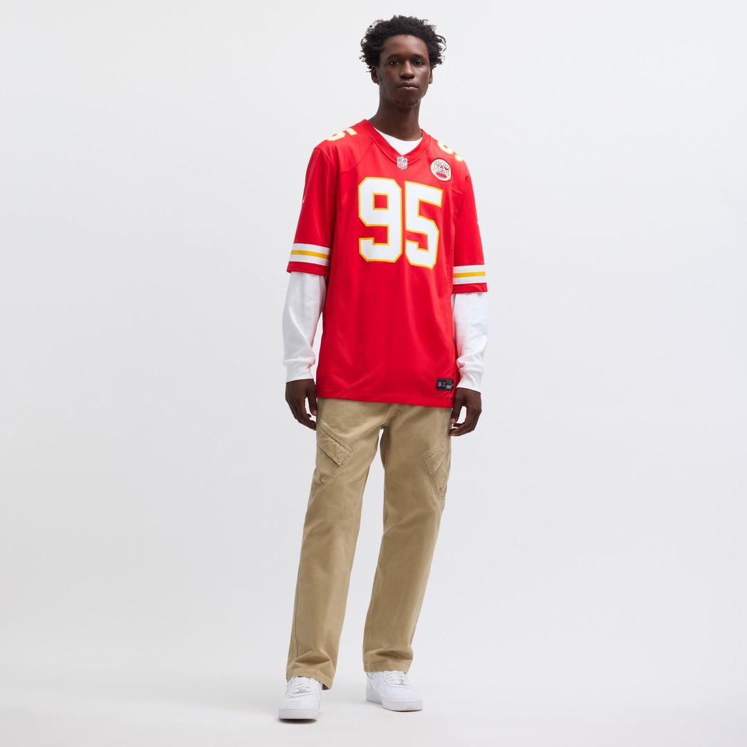 Kansas City Chiefs Chris Jones Red Game Jersey product image 6, provided for visual reference and product detail review