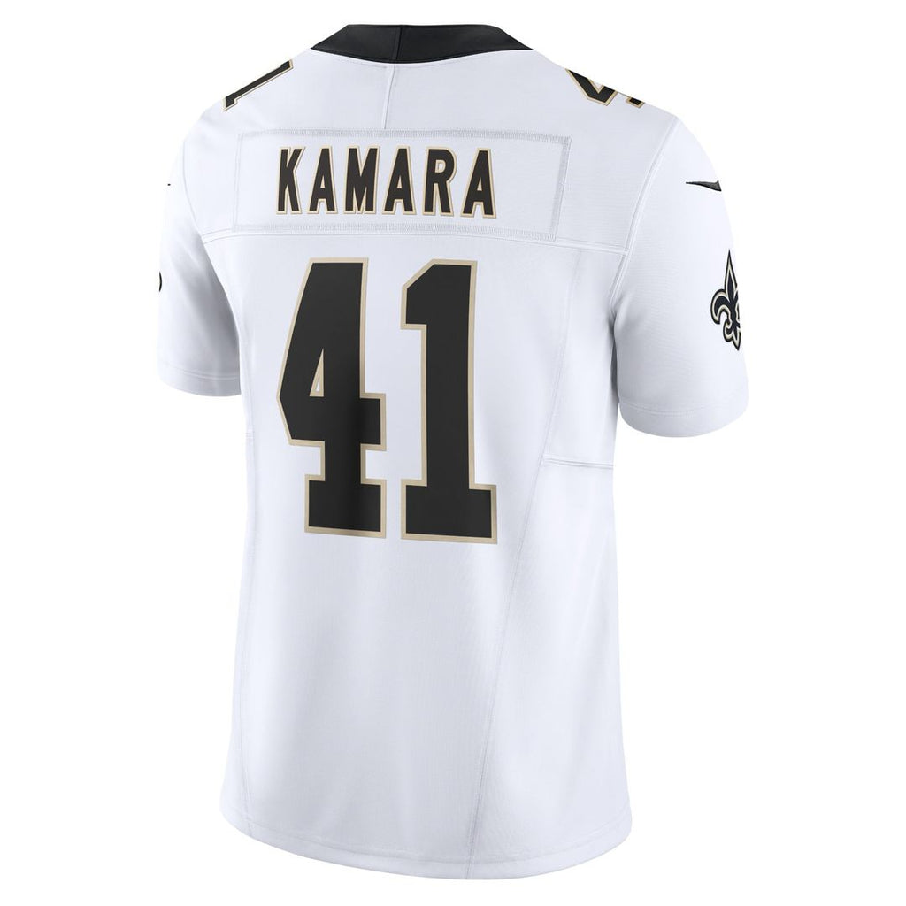 New Orleans Saints Alvin Kamara White Vapor F.U.S.E. Limited Jersey product image 3, provided for visual reference and