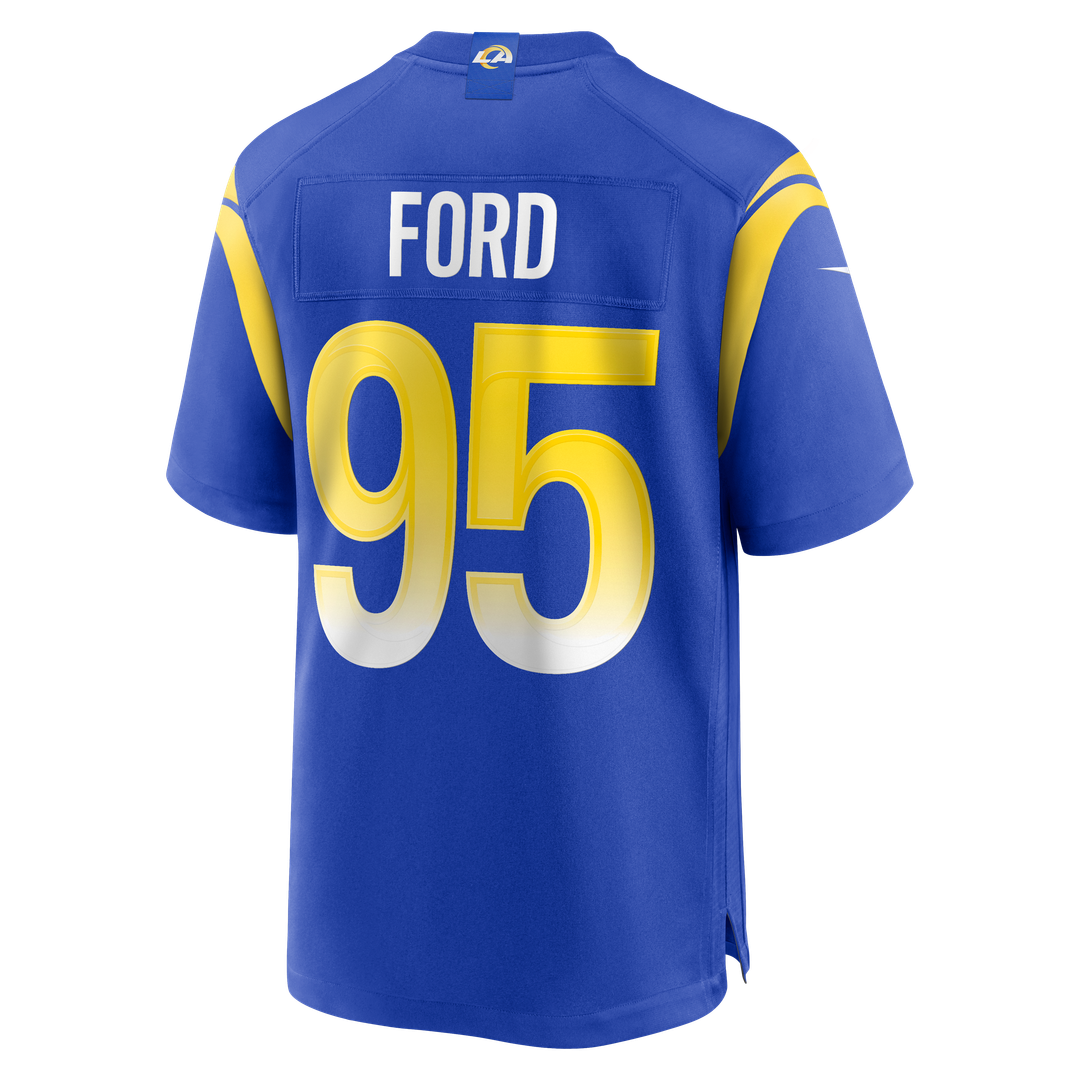 Los Angeles Rams Poona Ford Royal Team Game Jersey product image 3, provided for visual reference and product detail review