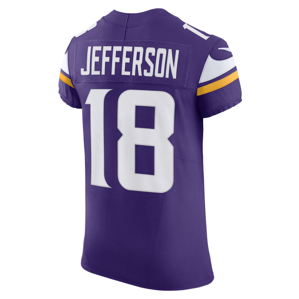Minnesota Vikings Justin Jefferson Purple Team Vapor F.U.S.E. Elite Jersey product image 7, provided for visual reference