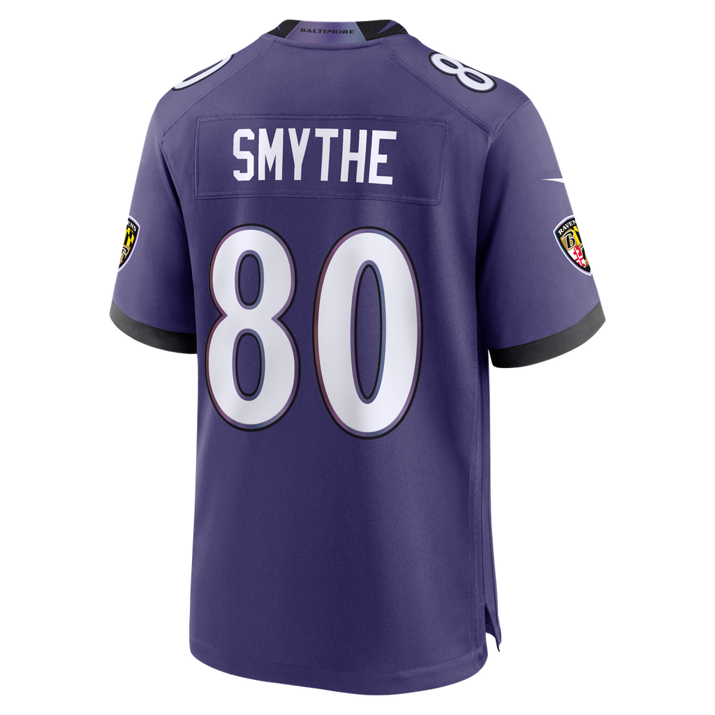 Baltimore Ravens Durham Smythe Purple Team Game Jersey product image 3, provided for visual reference and product detail