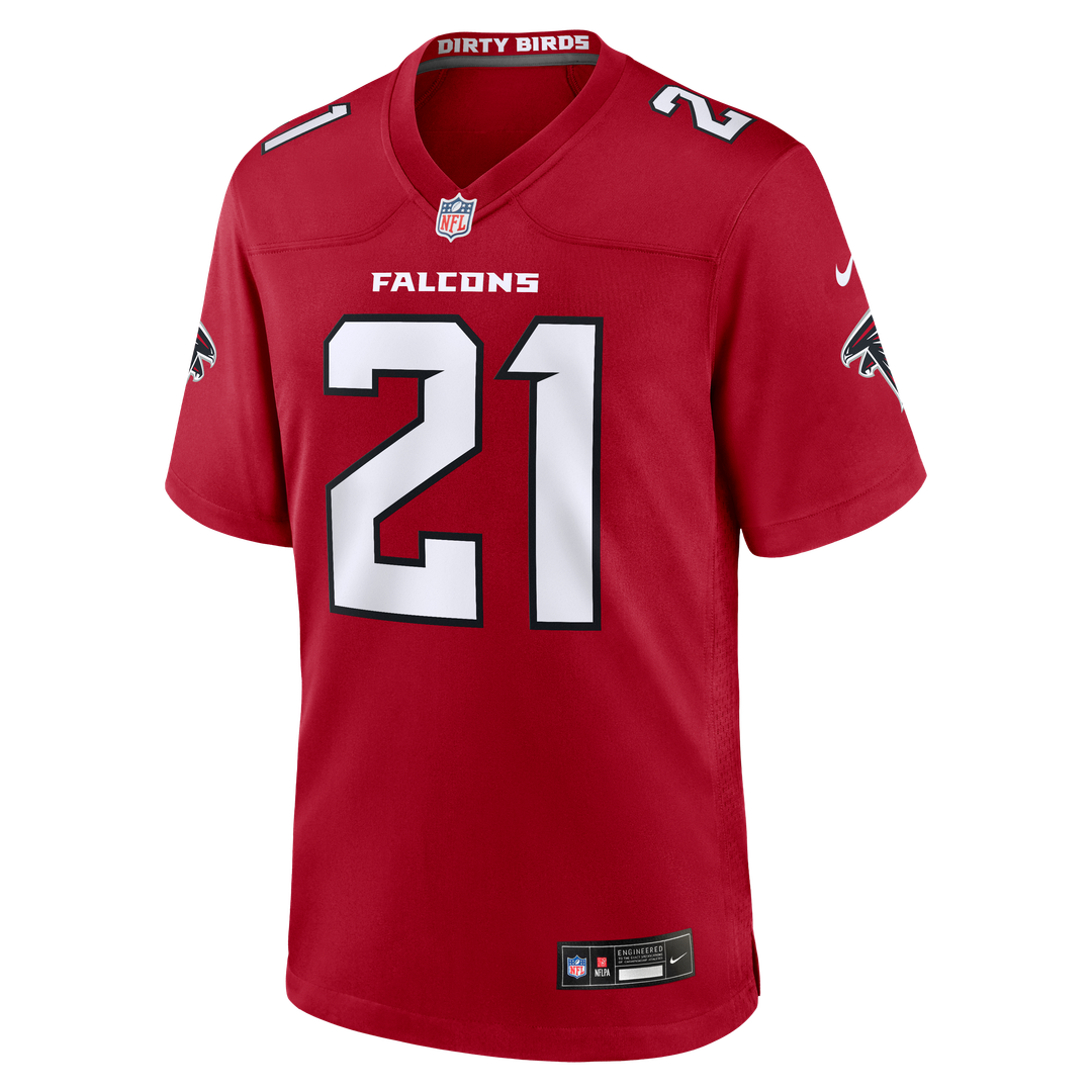 Atlanta Falcons Deion Sanders Red Retired Player Game Jersey product image 5, provided for visual reference and product