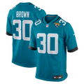 Jacksonville Jaguars Montaric Brown Teal Game Player Jersey product image 1, provided for visual reference and product