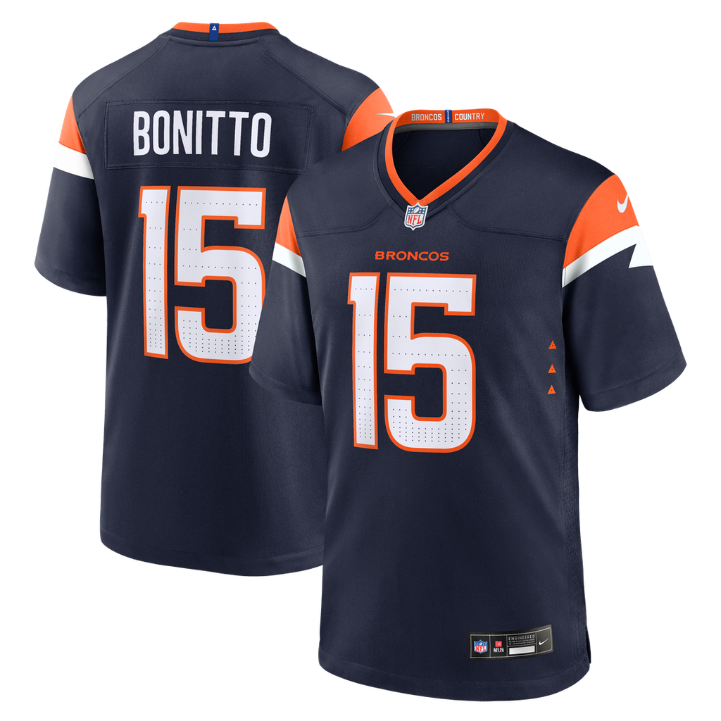 Denver Broncos Nik Bonitto Orange Team Game Jersey product image 17, provided for visual reference and product detail review
