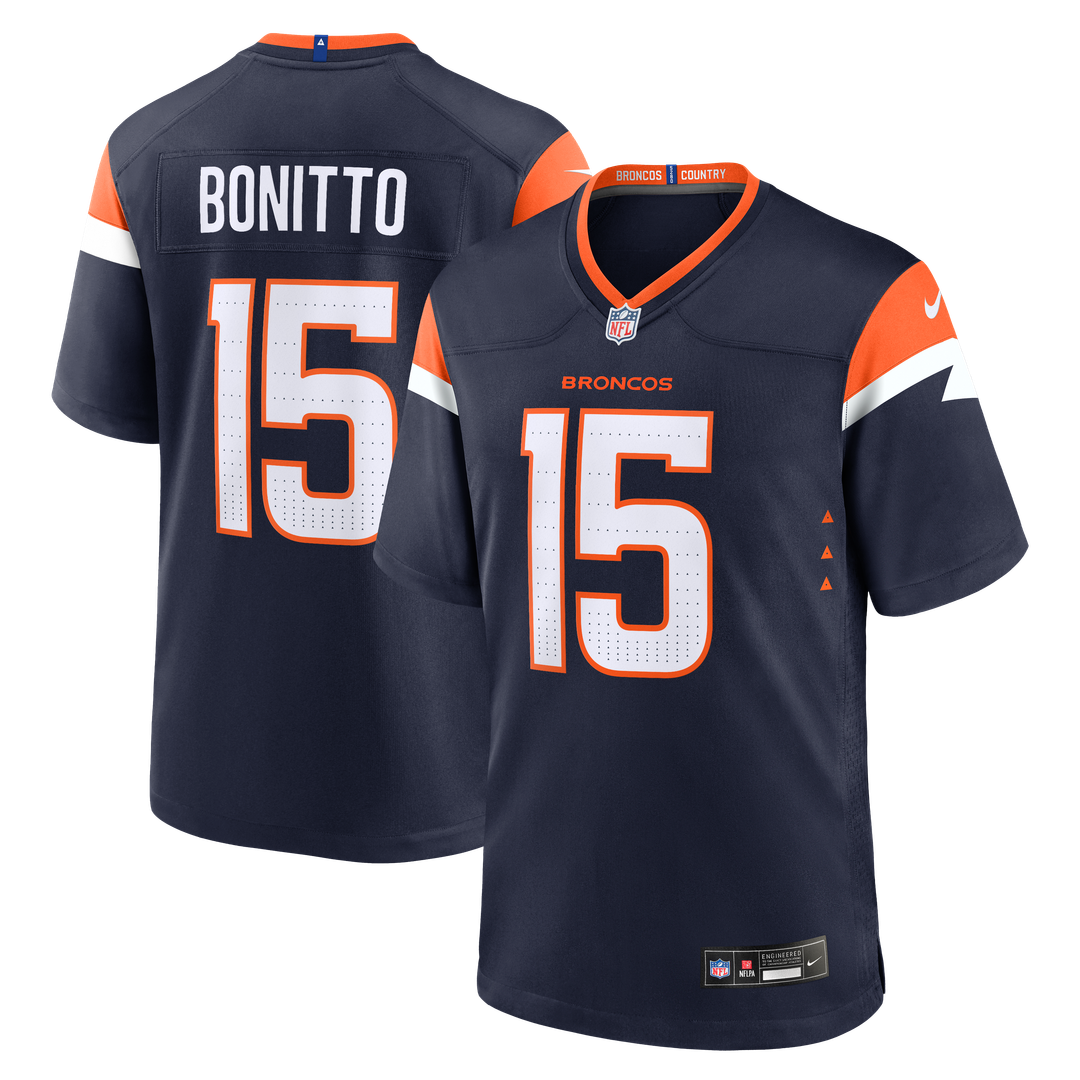 Denver Broncos Nik Bonitto Orange Team Game Jersey product image 17, provided for visual reference and product detail review