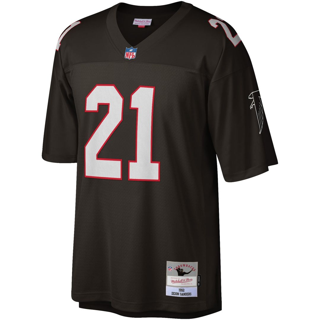 Atlanta Falcons Deion Sanders Red Legacy Replica Jersey product image 11, provided for visual reference and product detail