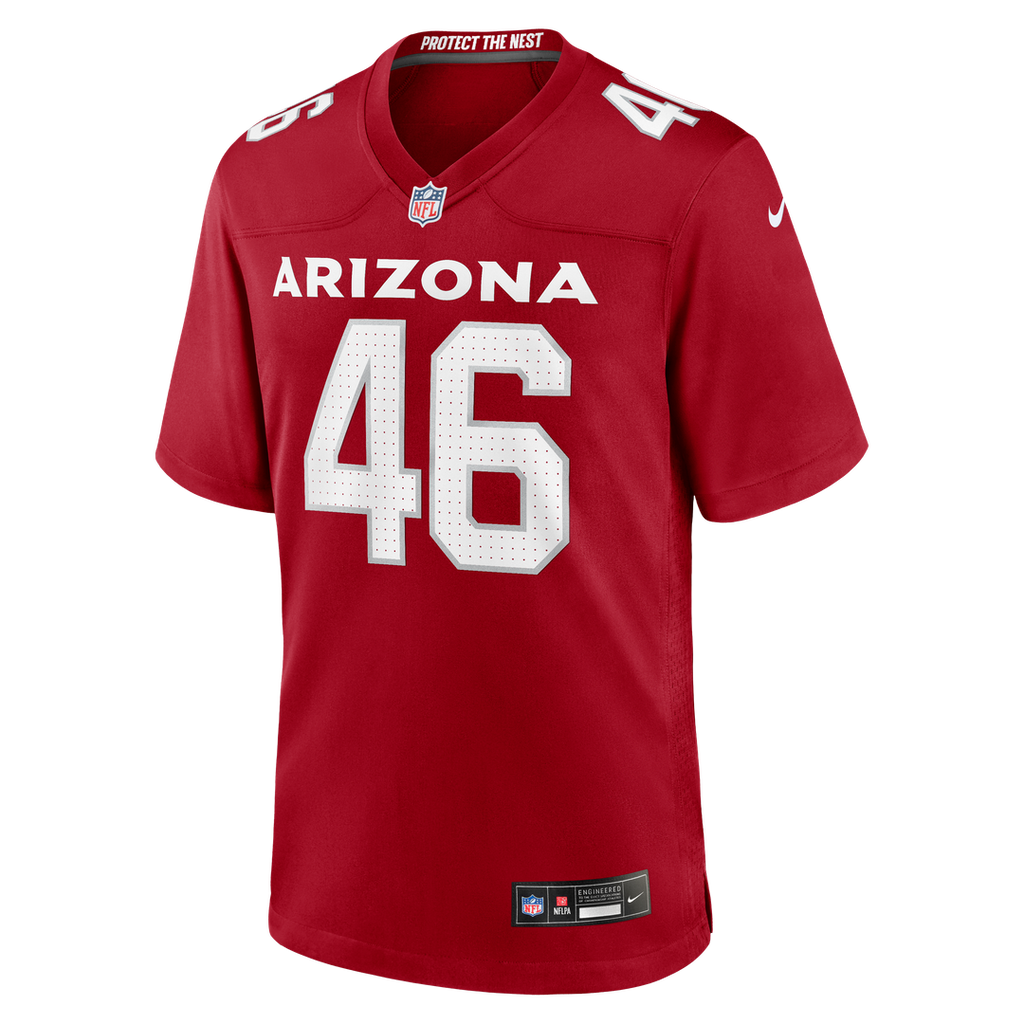 Arizona Cardinals Aaron Brewer Cardinal Team Game Jersey product image 2, provided for visual reference and product detail