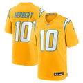 Los Angeles Chargers Justin Herbert Gold Alternate Charger Power Game Player Jersey product image 1, provided for visual