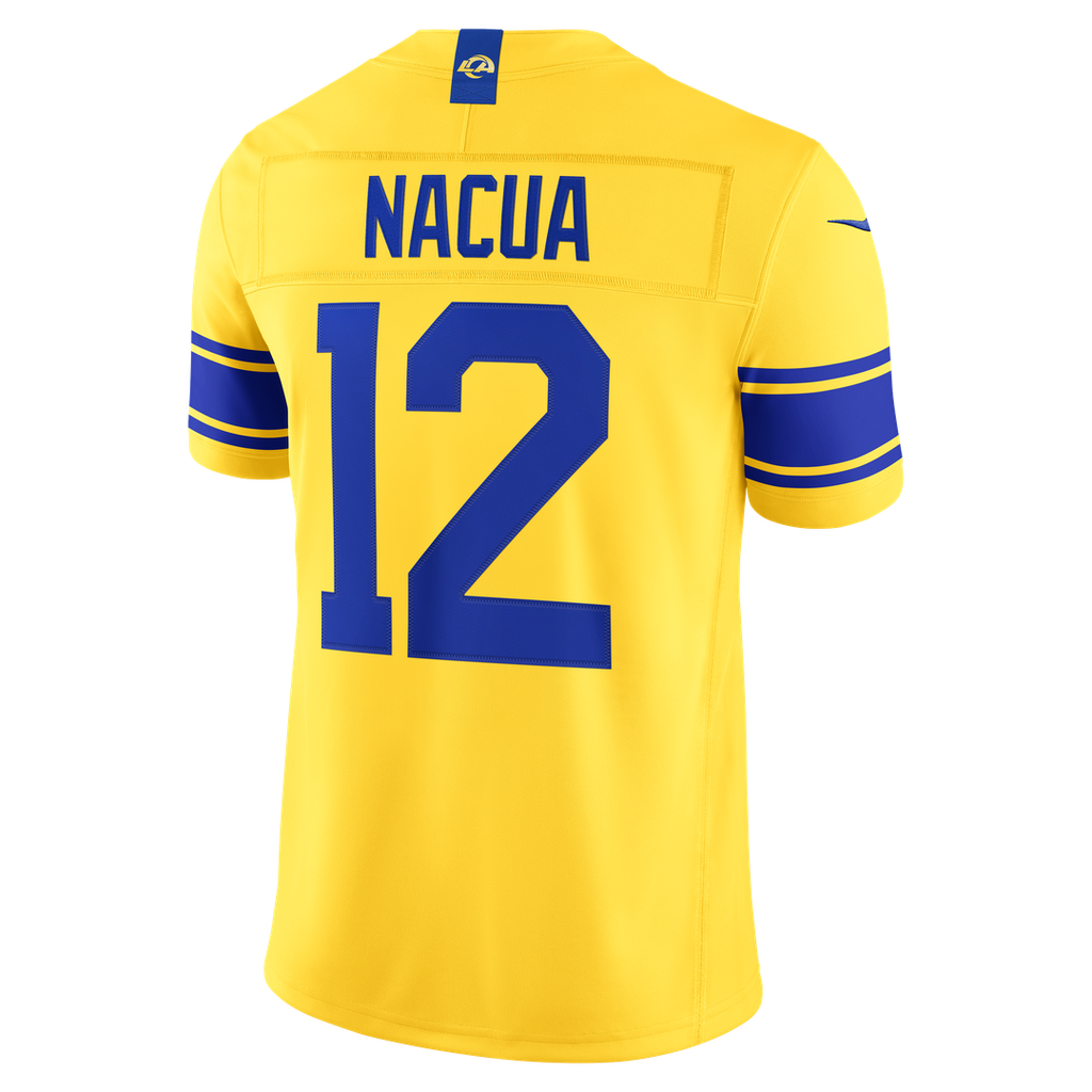 Los Angeles Rams Puka Nacua White Vapor F.U.S.E. Stitched Limited Jersey product image 30, provided for visual reference and