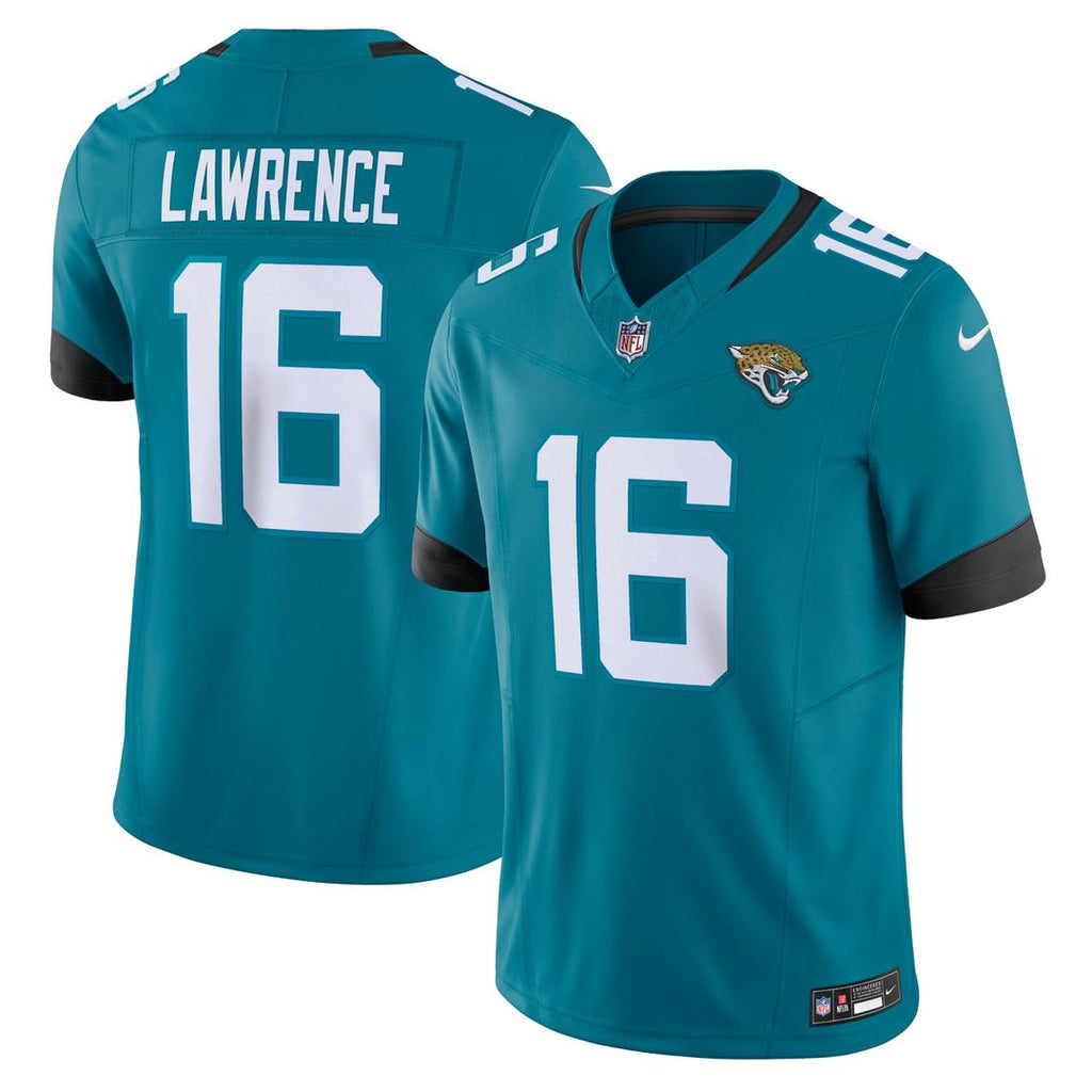 Jacksonville Jaguars Trevor Lawrence Teal Vapor F.U.S.E. Limited Jersey product image 1, provided for visual reference and