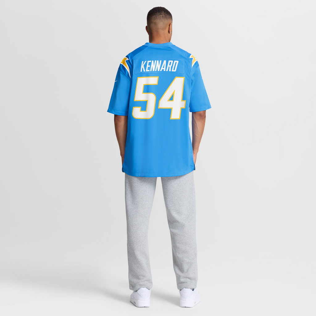 Los Angeles Chargers Kyle Kennard Powder Blue Team Game Jersey product image 8, provided for visual reference and product