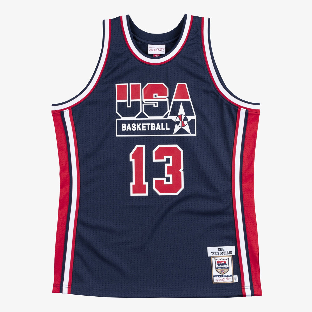 USA Basketball Authentic Basketball Jersey Chris Mullin 1992 product image 1, provided for visual reference and product