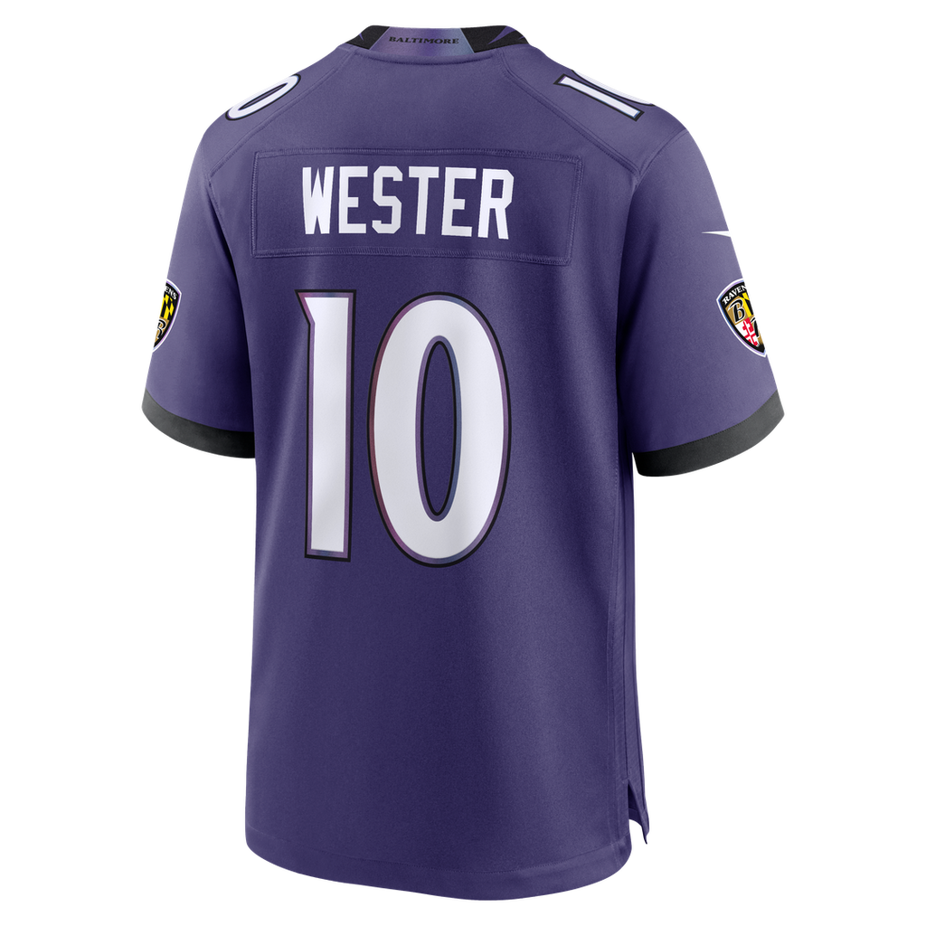 Baltimore Ravens LaJohntay Wester Purple Team Game Jersey product image 3, provided for visual reference and product detail
