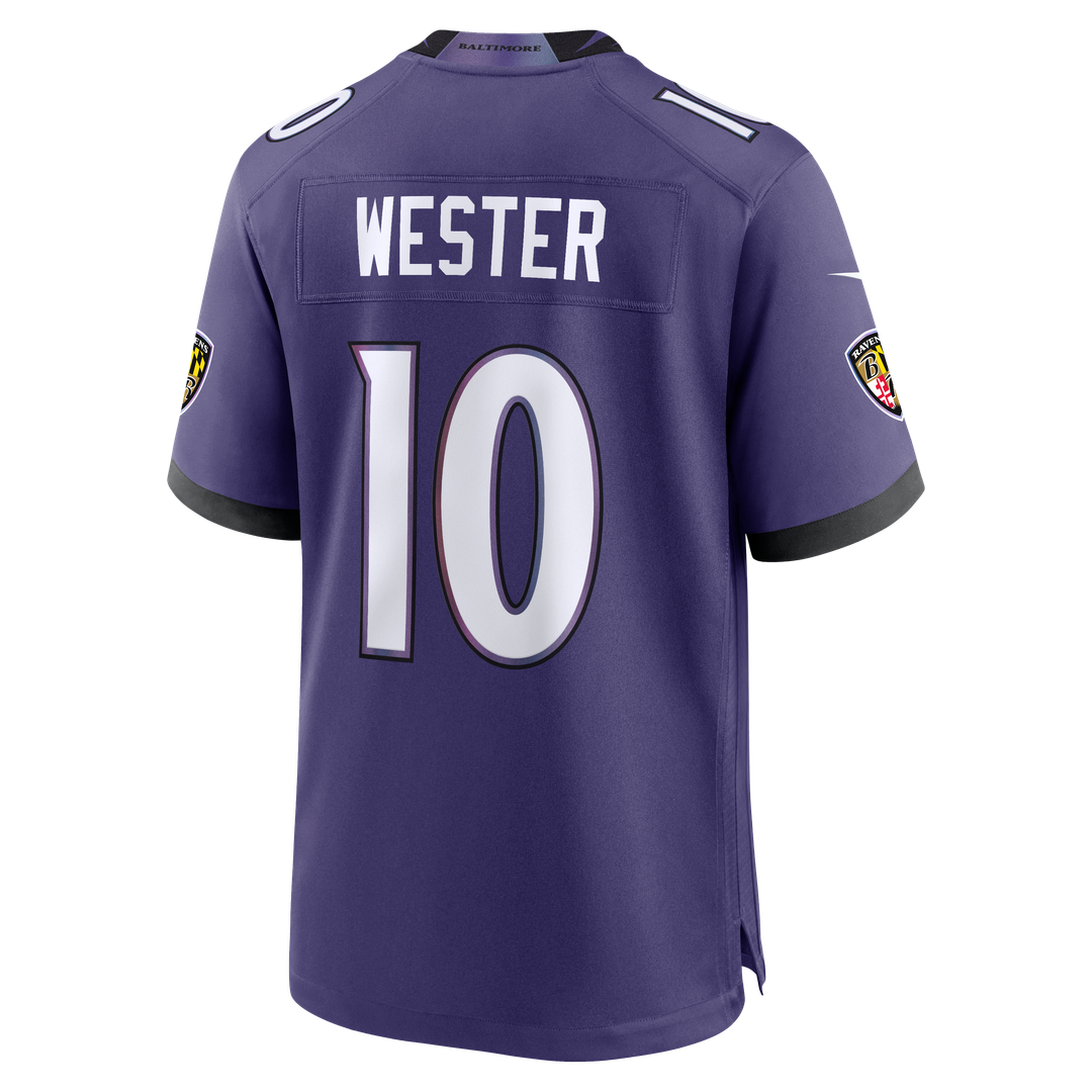 Baltimore Ravens LaJohntay Wester Purple Team Game Jersey product image 3, provided for visual reference and product detail